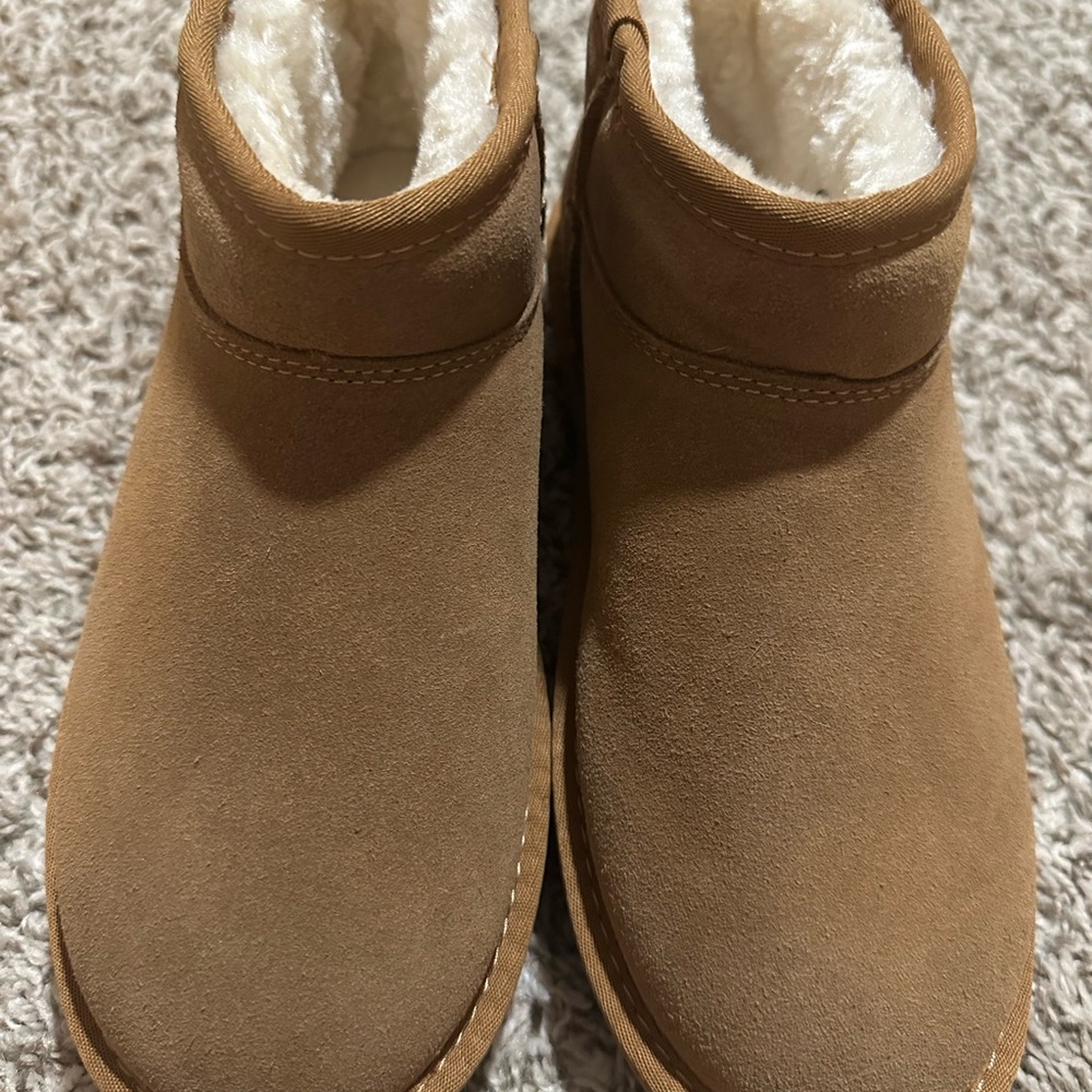 PROJECT CLOUD Hippy Women’s Ankle Boots 100% Genuine Suede in Chestnut - Picture 6 of 7